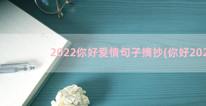 2022你好爱情句子摘抄(你好2022)