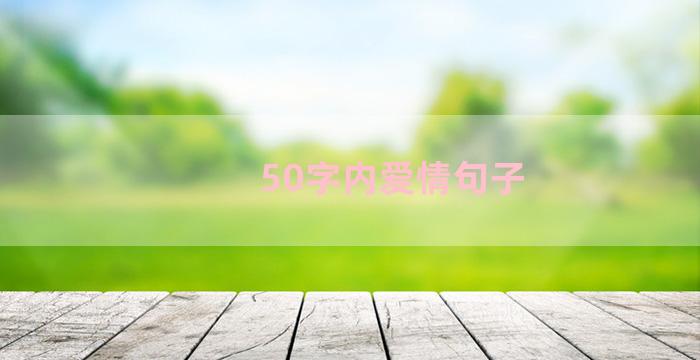 50字内爱情句子