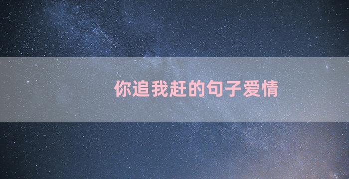 你追我赶的句子爱情