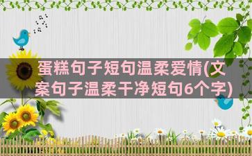 蛋糕句子短句温柔爱情(文案句子温柔干净短句6个字)